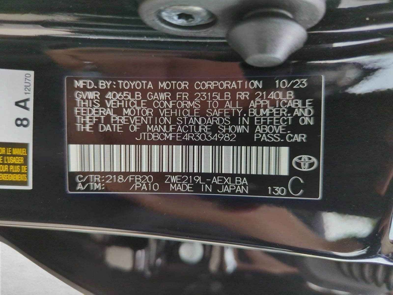 2024 Toyota Corolla Hybrid LE FWD (Natl)