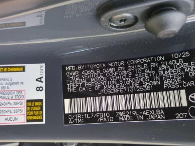 2026 Toyota Corolla Hybrid LE FWD (Natl)