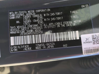 2025 Toyota 4Runner SR5 2WD (Natl)