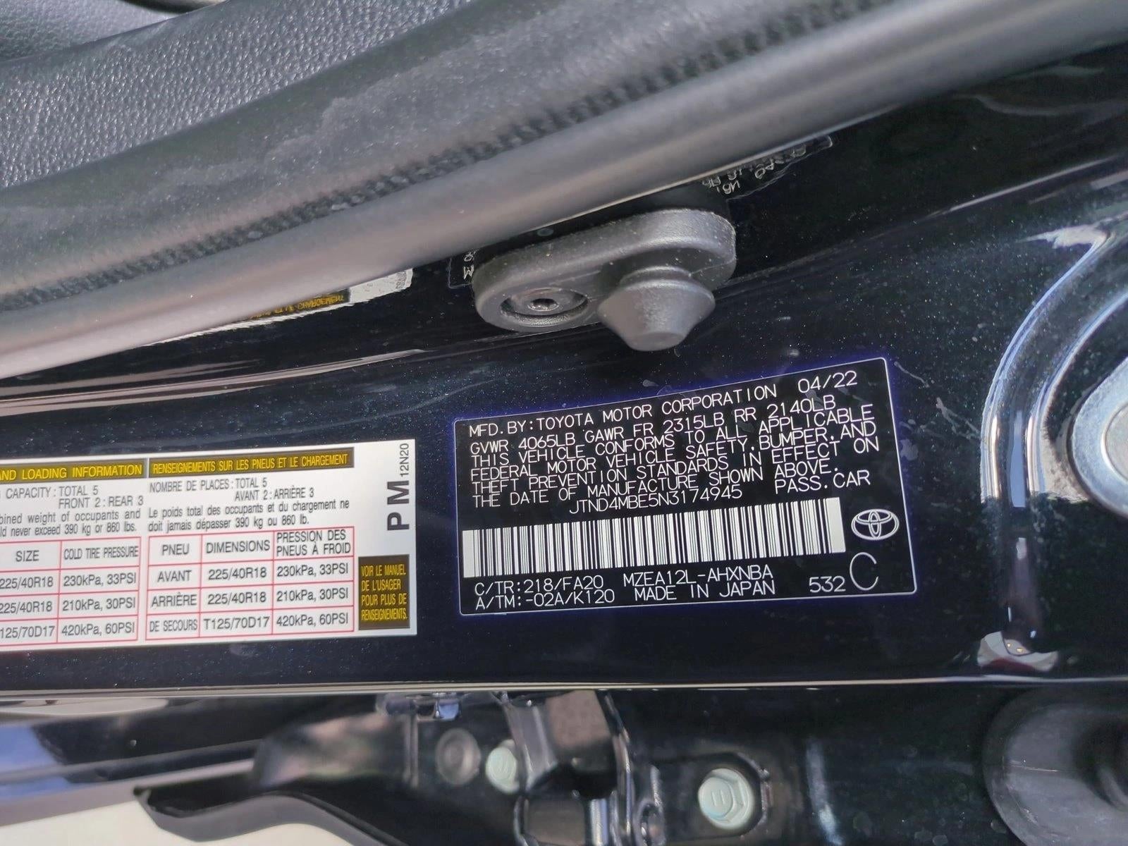 2022 Toyota Corolla Hatchback Nightshade CVT (Natl)