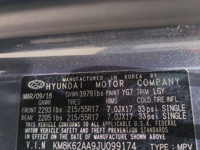 2018 Hyundai KONA SEL 2.0L Auto