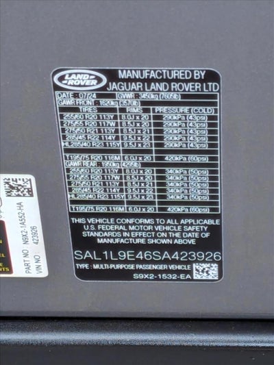 2025 Land Rover Range Rover Sport P460 PHEV Dynamic SE