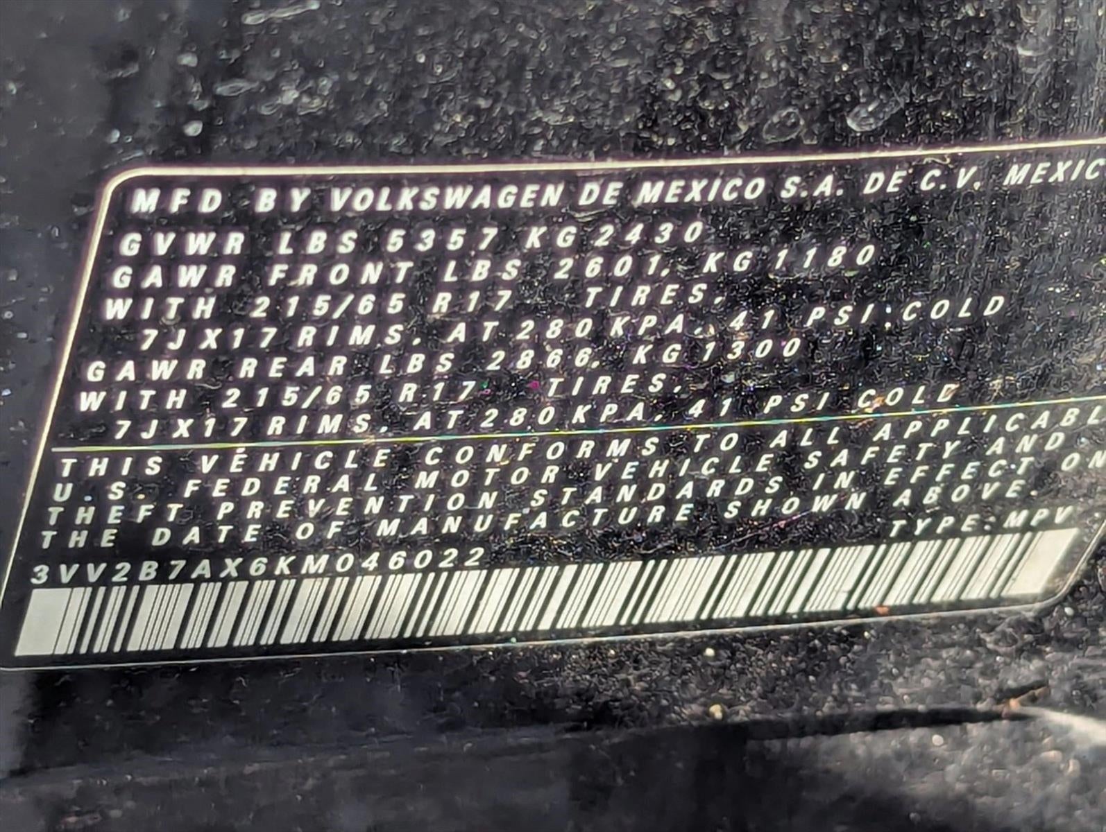 2019 Volkswagen Tiguan 2.0T SEL 4MOTION