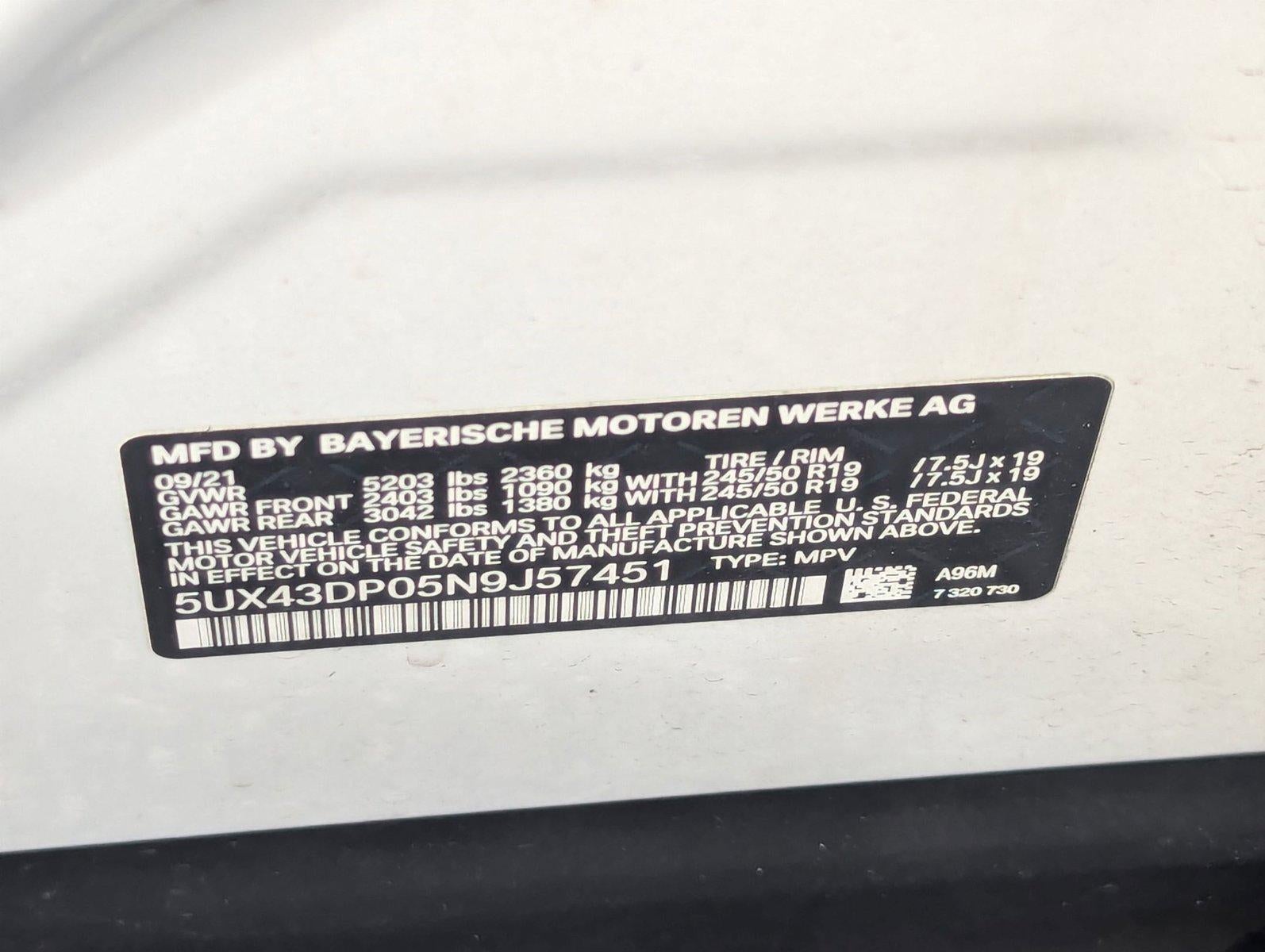 2022 BMW X3 sDrive30i Sports Activity Vehicle