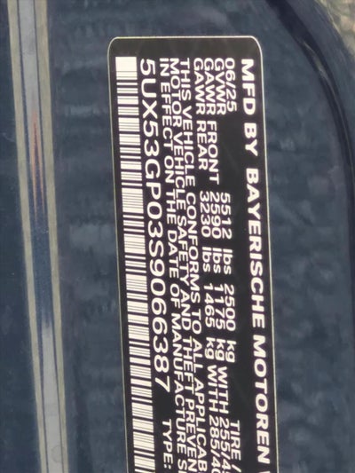 2025 BMW X3 30 xDrive Sports Activity Vehicle
