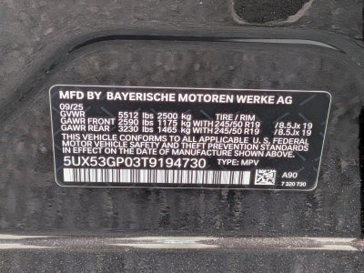 2026 BMW X3 30 xDrive Sports Activity Vehicle