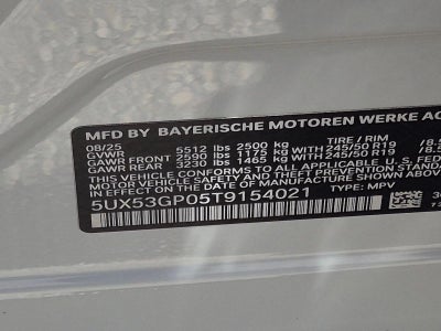 2026 BMW X3 30 xDrive Sports Activity Vehicle