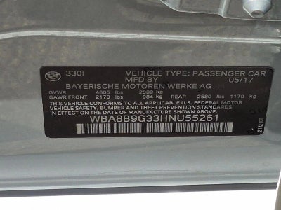 2017 BMW 330i Sedan