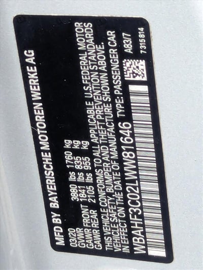 2020 BMW Z4 sDrive30i Roadster