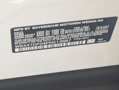 2023 BMW X3 sDrive30i Sports Activity Vehicle