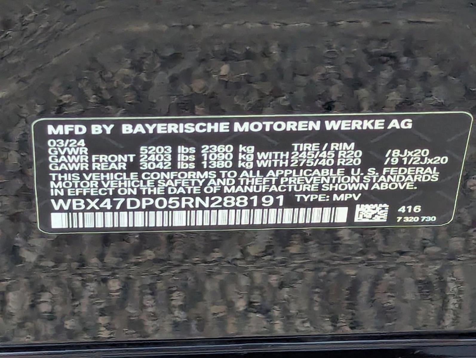 2024 BMW X3 sDrive30i Sports Activity Vehicle