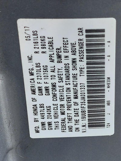 2018 Acura TLX 2.4L FWD