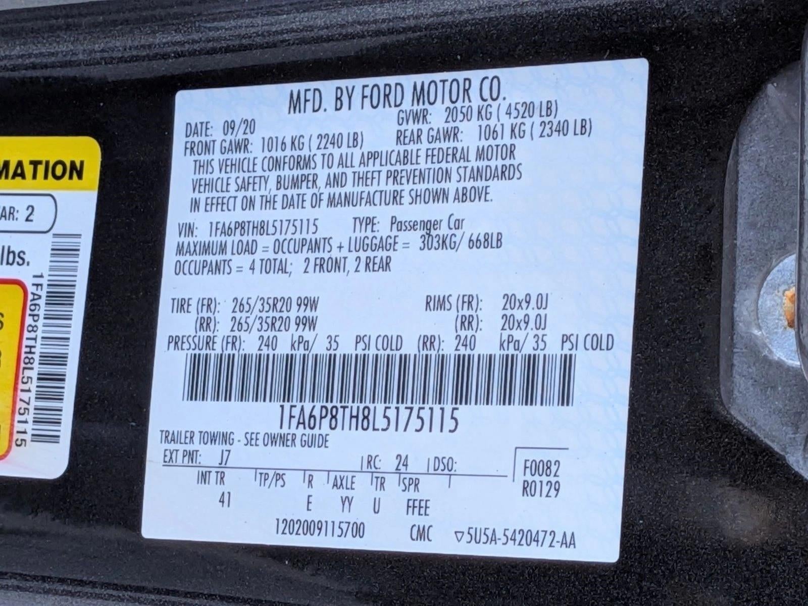 2020 Ford Mustang EcoBoost Premium Fastback