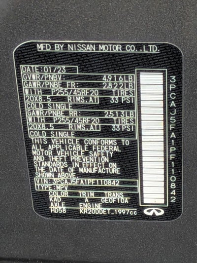 2023 INFINITI QX50 SPORT FWD