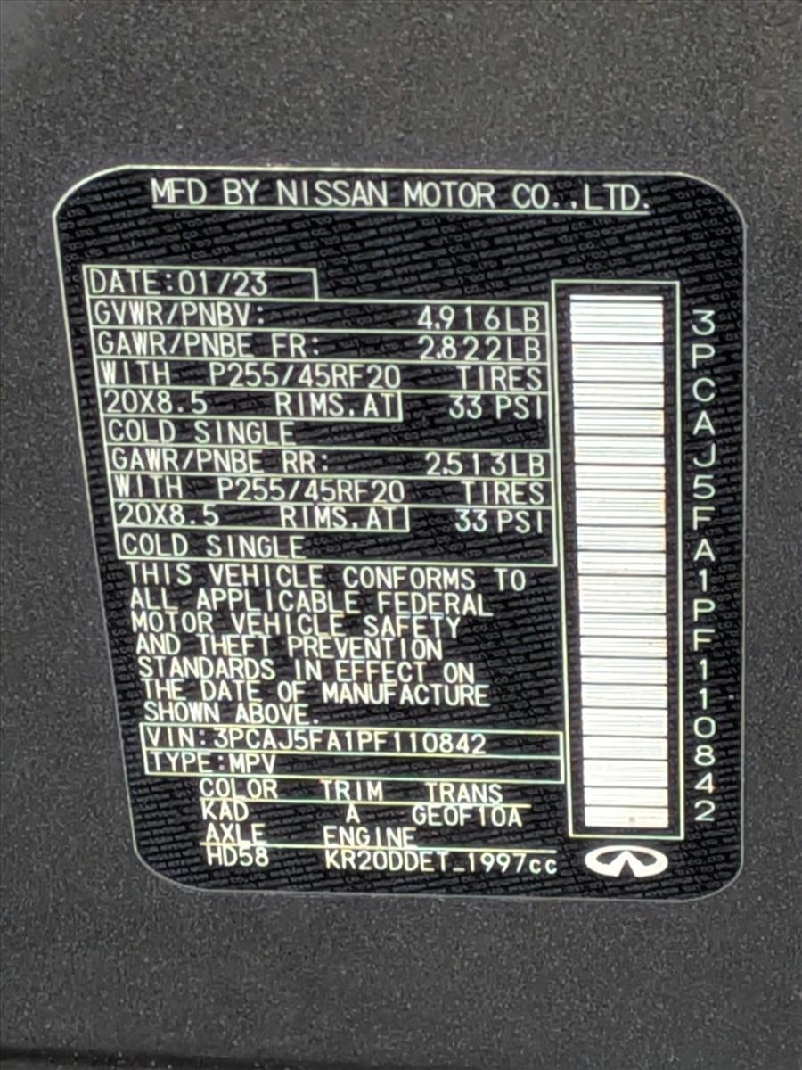 2023 INFINITI QX50 SPORT FWD