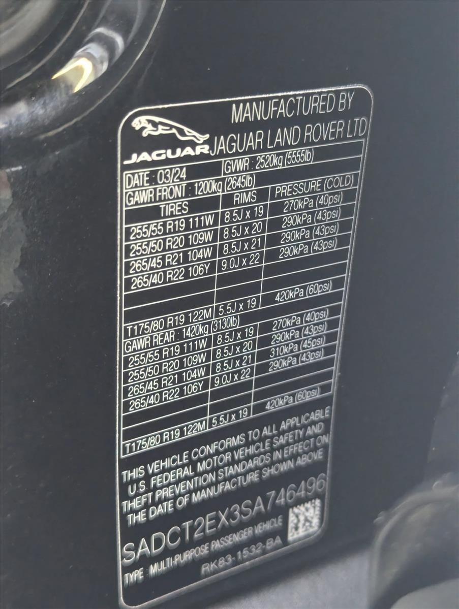 2025 Jaguar F-PACE R-Dynamic S P250 AWD