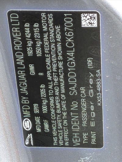 2020 Jaguar F-TYPE Coupe Auto P300