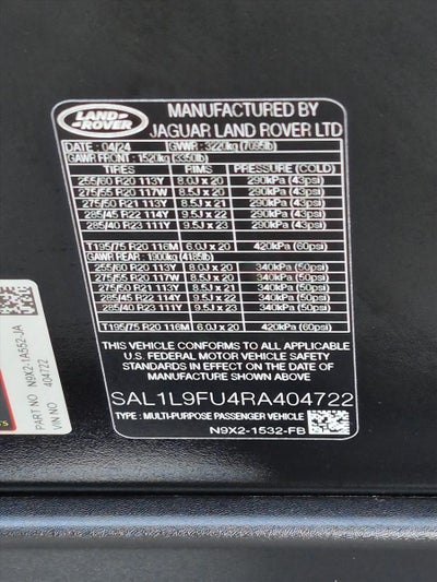2024 Land Rover Range Rover Sport P400 Dynamic SE