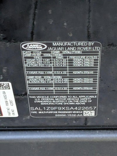 2025 Land Rover Range Rover Sport P635 SV Edition Two
