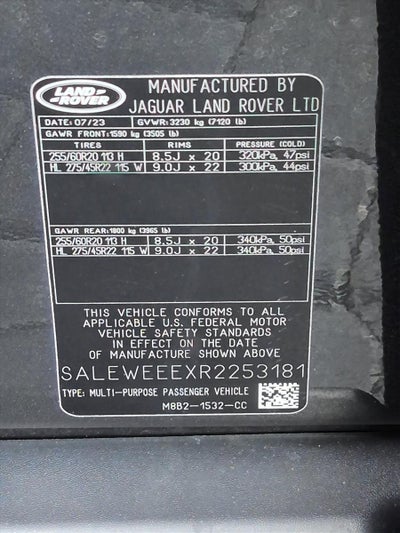 2024 Land Rover Defender 110 P525 Carpathian Edition