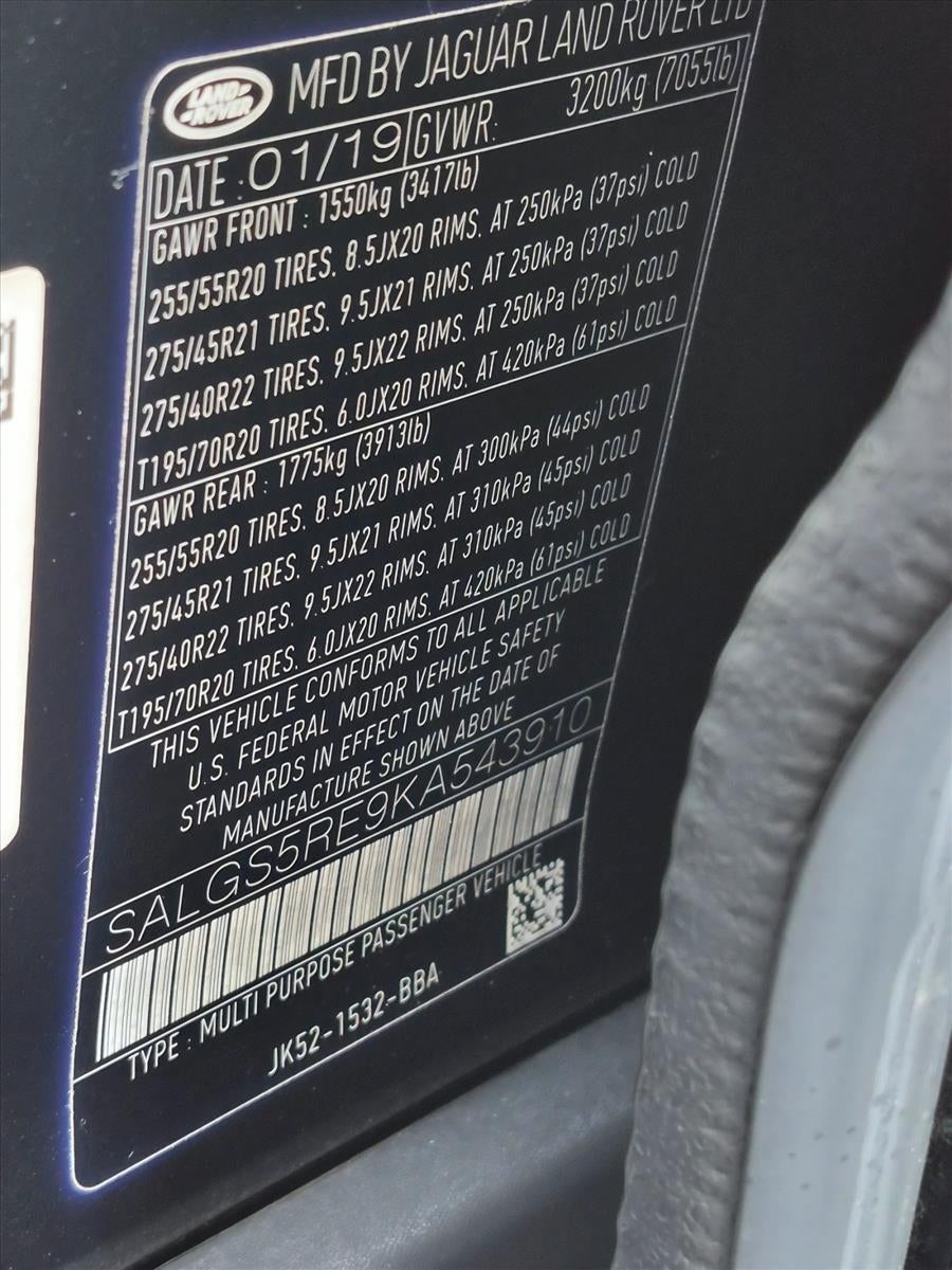 2019 Land Rover Range Rover V8 Supercharged LWB