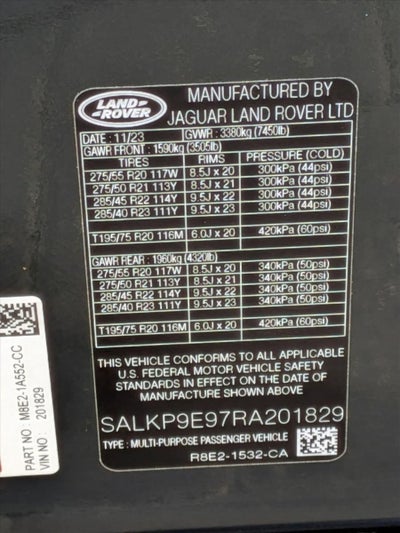 2024 Land Rover Range Rover P530 SE SWB