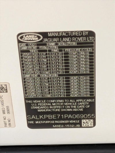 2023 Land Rover Range Rover P530 SE LWB 7 Seat