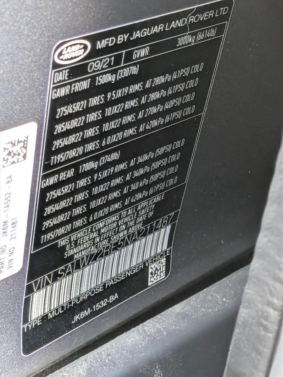 2022 Land Rover Range Rover Sport V8 Supercharged SVR Carbon Edition