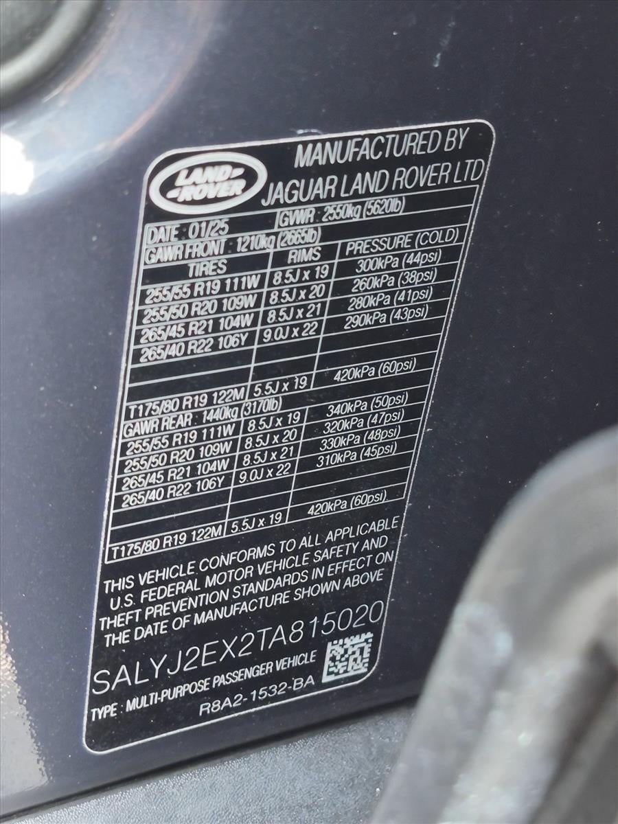 2026 Land Rover Range Rover Velar P250 S