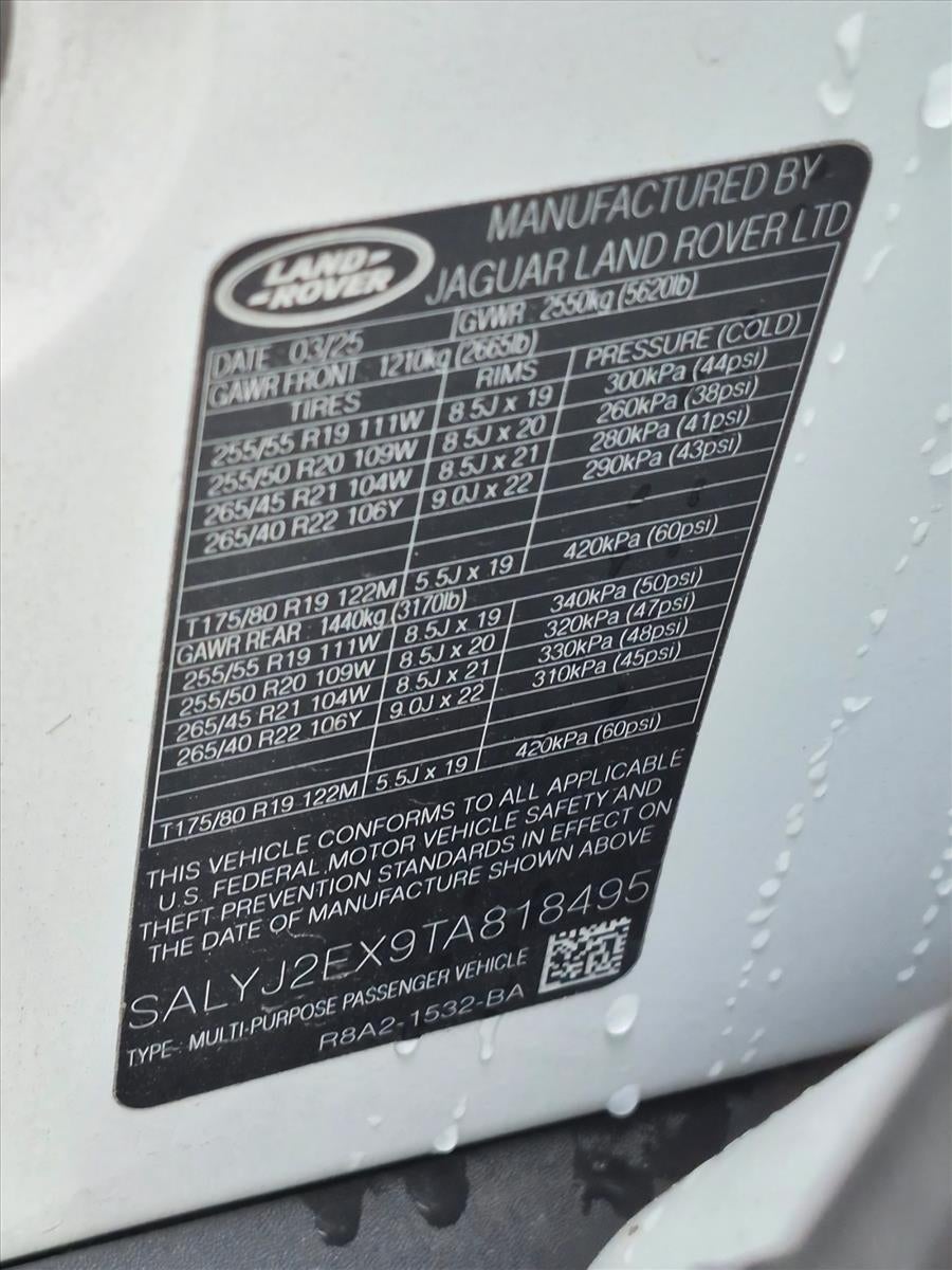 2026 Land Rover Range Rover Velar P250 S