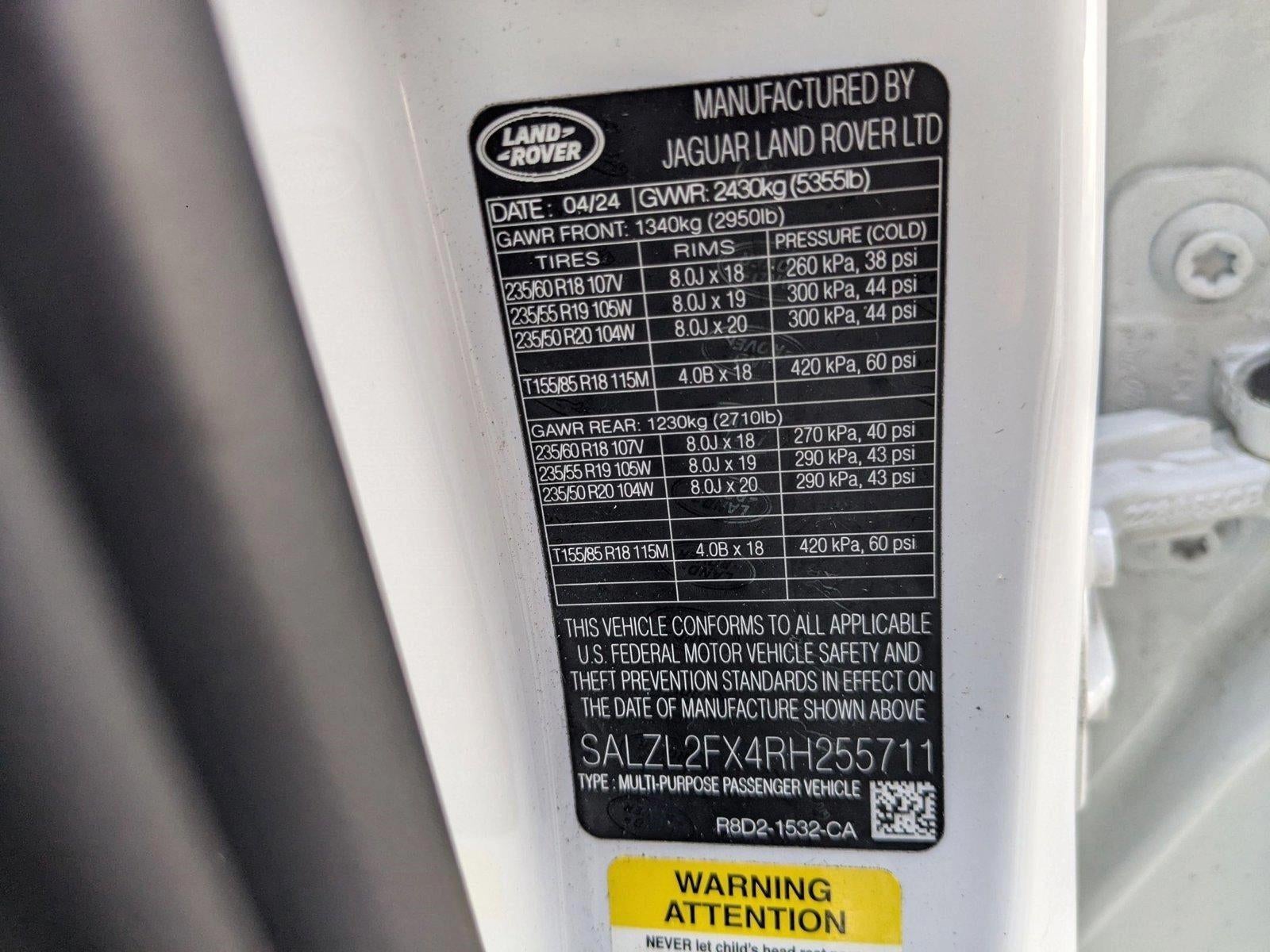 2024 Land Rover Range Rover Evoque Dynamic SE AWD