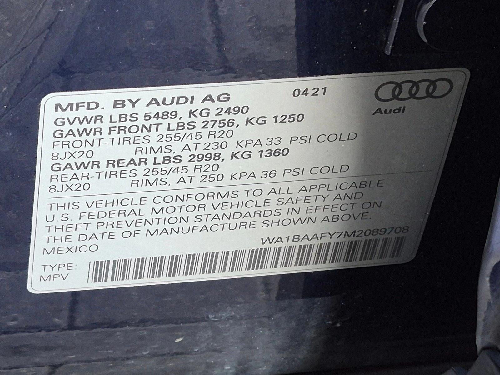 2021 Audi Q5 Premium Plus 45 TFSI quattro