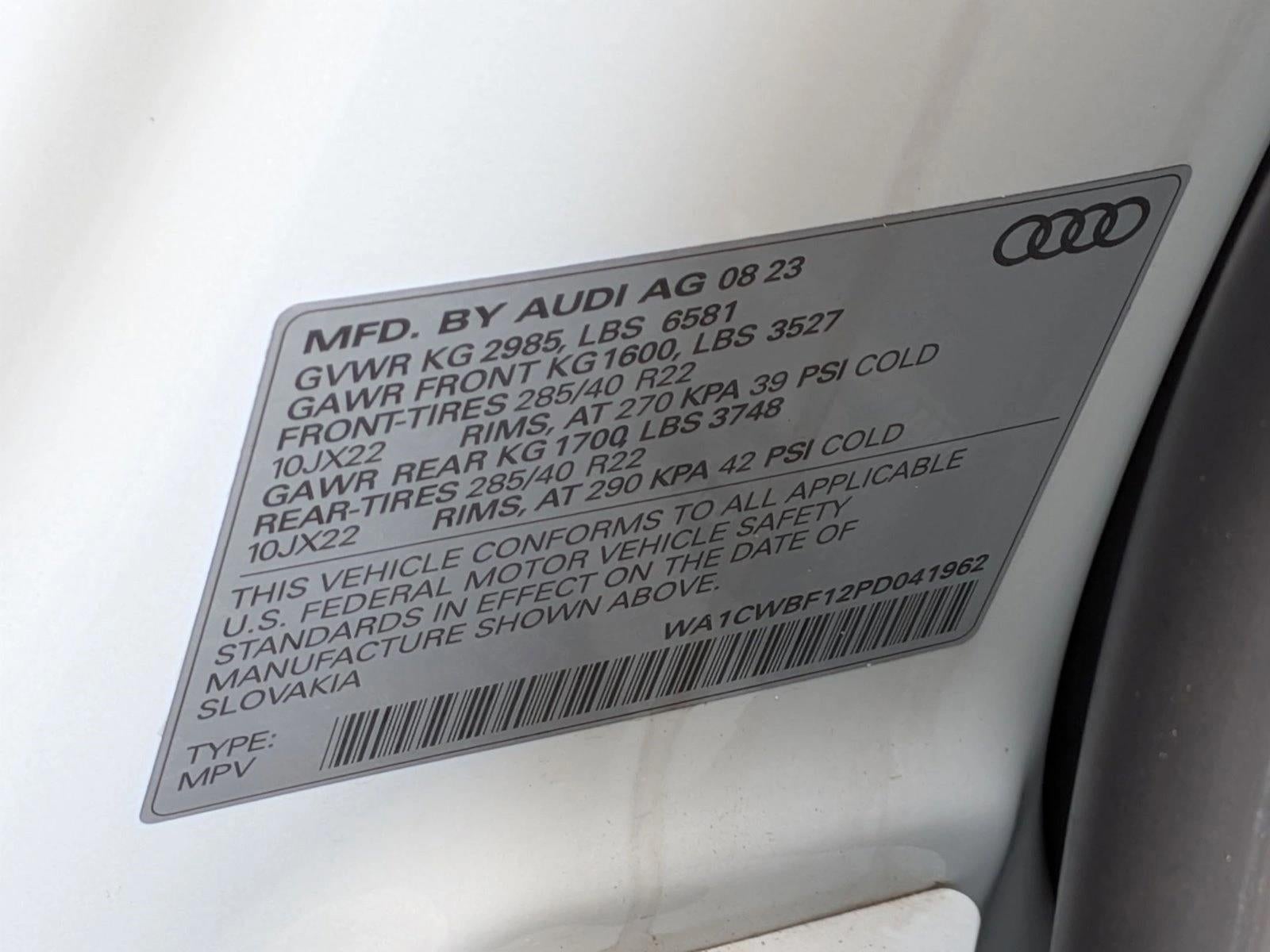 2023 Audi SQ8 Prestige 4.0 TFSI quattro