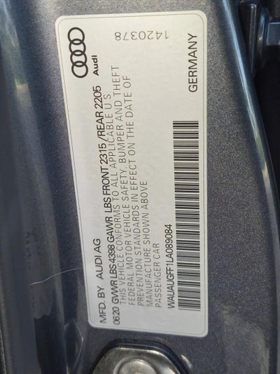 2020 Audi A3 Sedan Premium 40 TFSI