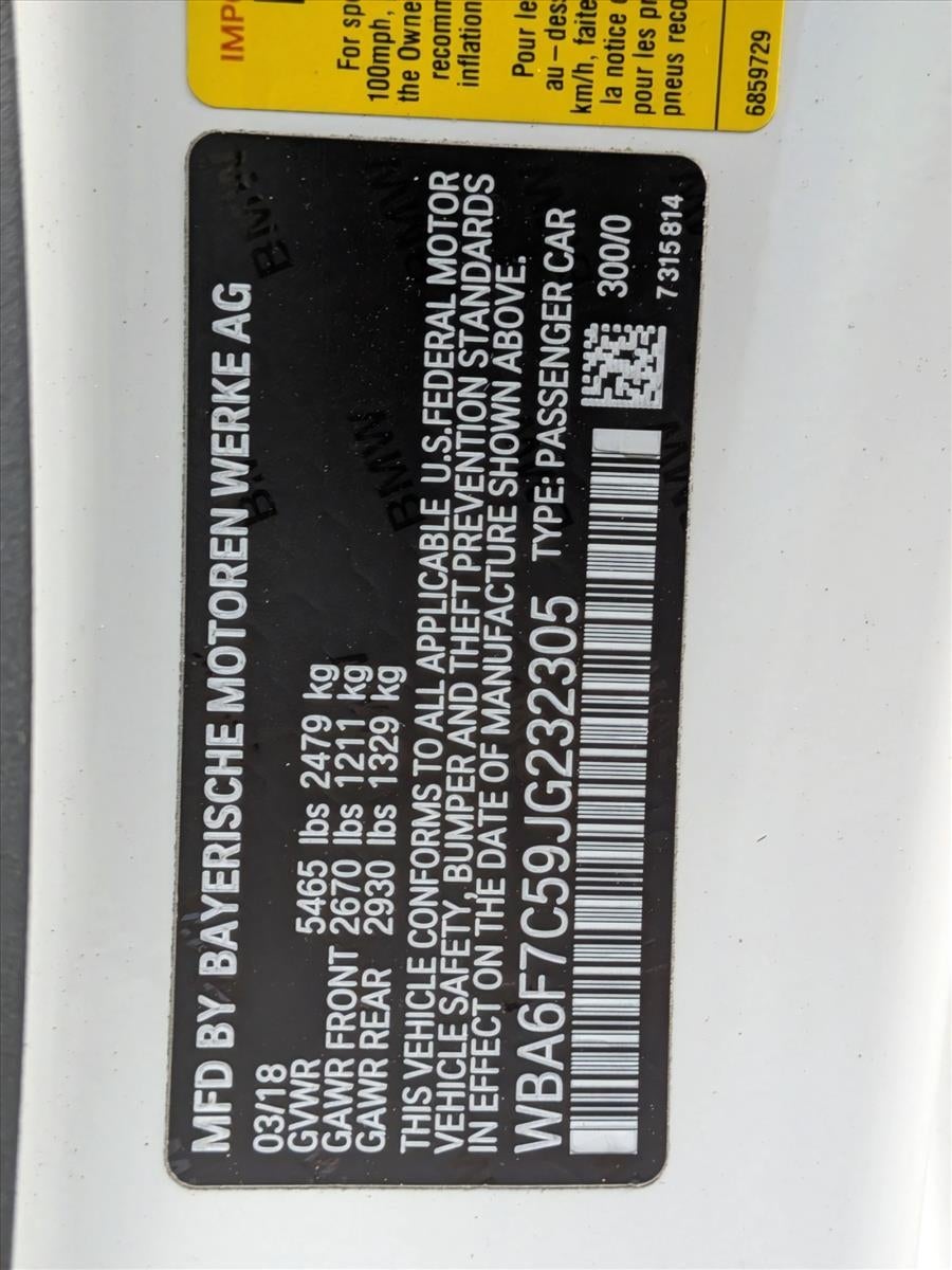2018 BMW 650i xDrive Convertible