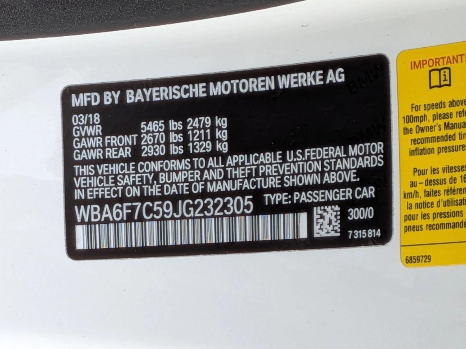 2018 BMW 650i xDrive Convertible