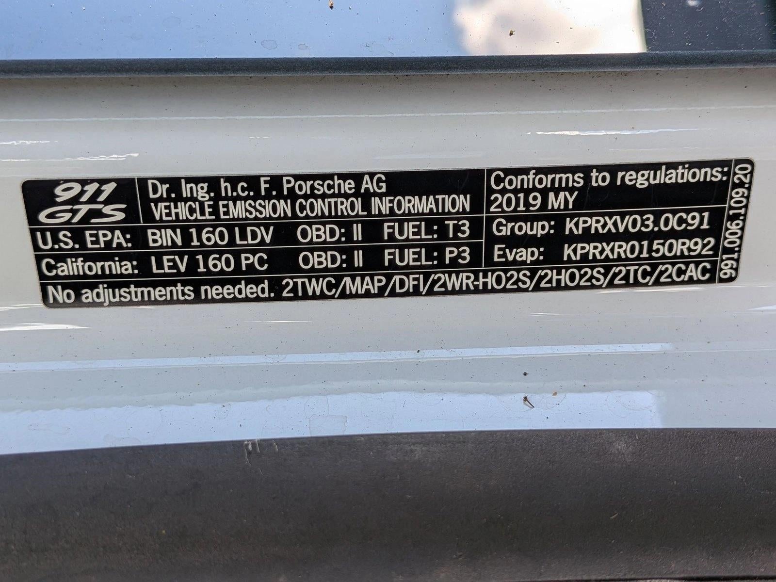 2019 Porsche 911 Carrera GTS Coupe