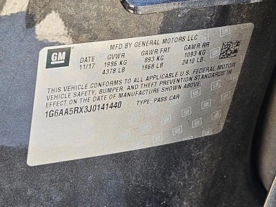 2018 Cadillac ATS Sedan 2.0L I4 RWD