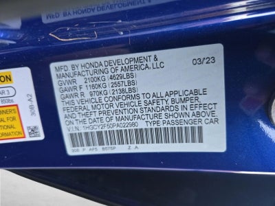 2023 Honda Accord Hybrid Sport Sedan w/o BSI