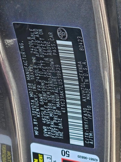 2020 Toyota Camry Hybrid LE CVT (Natl)