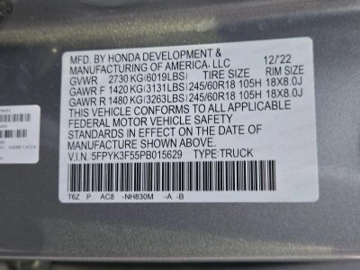 2023 Honda Ridgeline RTL AWD