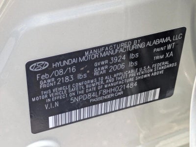 2017 Hyundai ELANTRA SE 2.0L Auto (Alabama) *Ltd Avail*