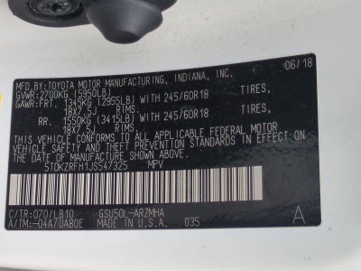 2018 Toyota Highlander XLE V6 FWD (Natl)