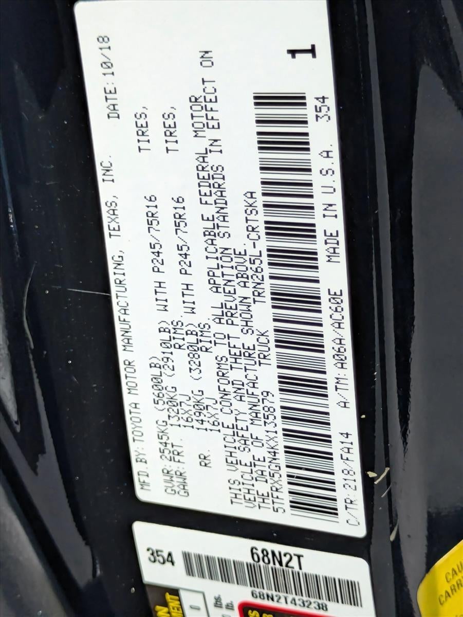2019 Toyota Tacoma 2WD 2WD SR Access Cab 6' Bed I4 AT (GS)