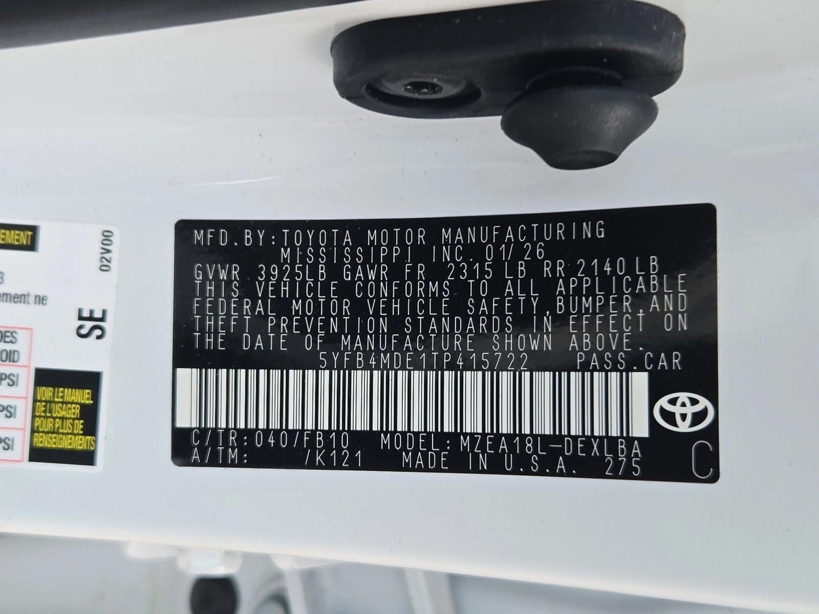 2026 Toyota Corolla LE CVT (Natl)