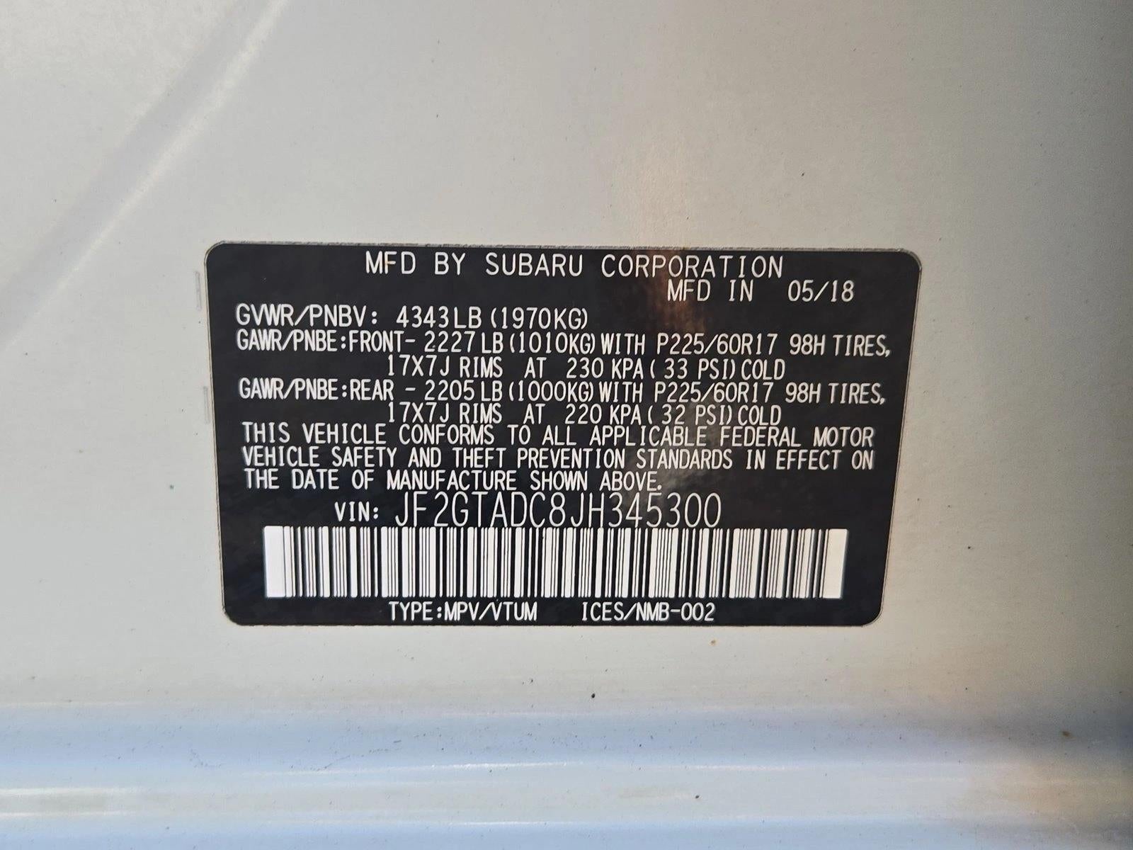 2018 Subaru Crosstrek 2.0i Premium CVT
