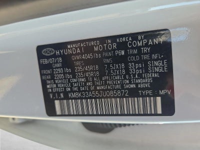2018 Hyundai KONA Limited 1.6T DCT
