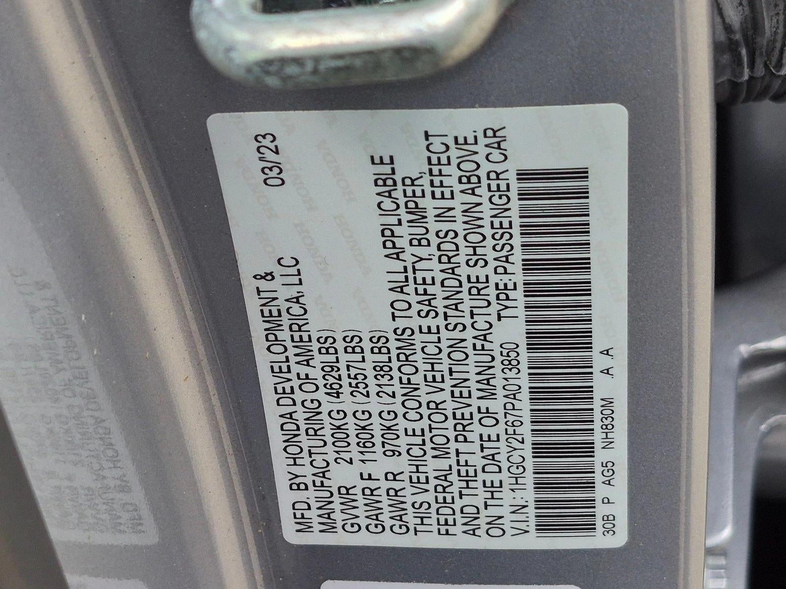 2023 Honda Accord Hybrid EX-L Sedan w/o BSI