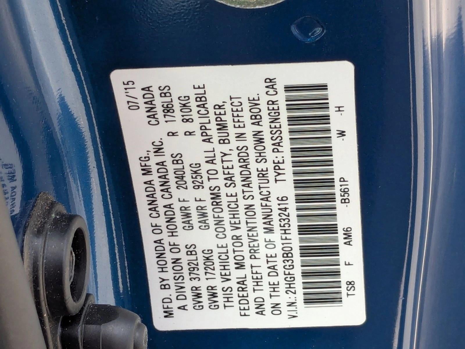 2015 Honda Civic Coupe EX-L CVT