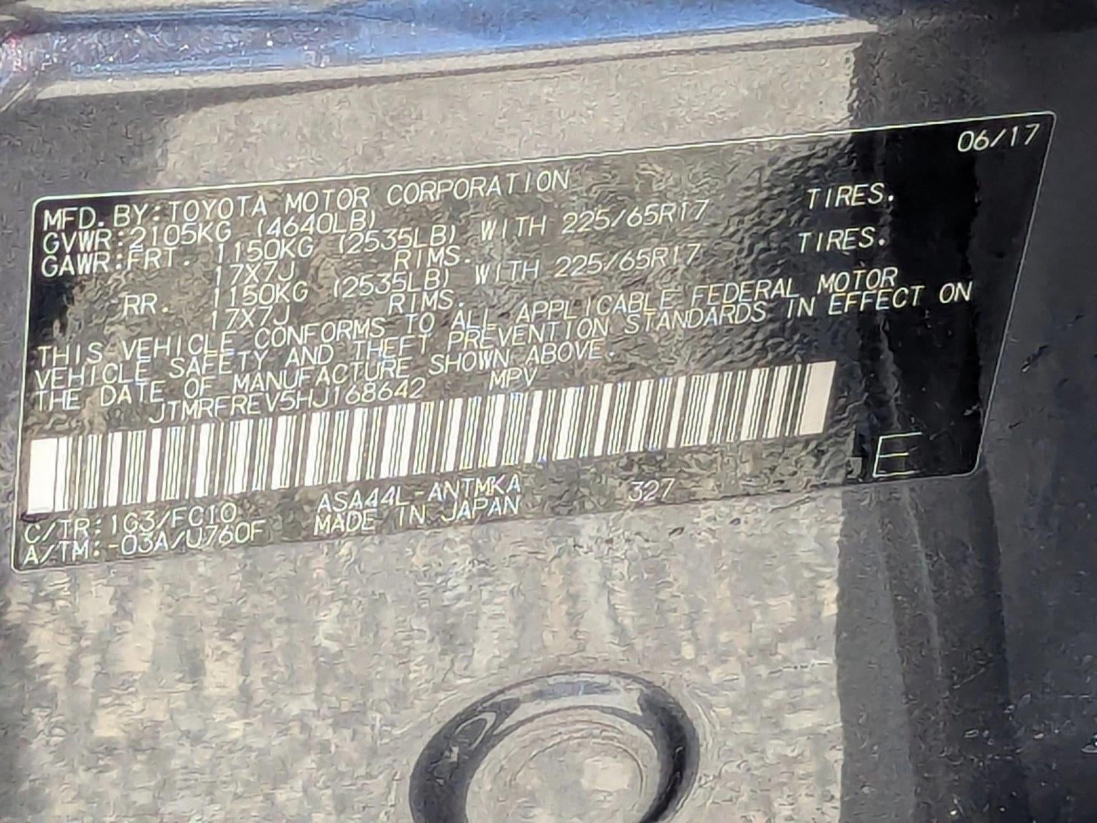 2017 Toyota RAV4 XLE AWD (Natl)